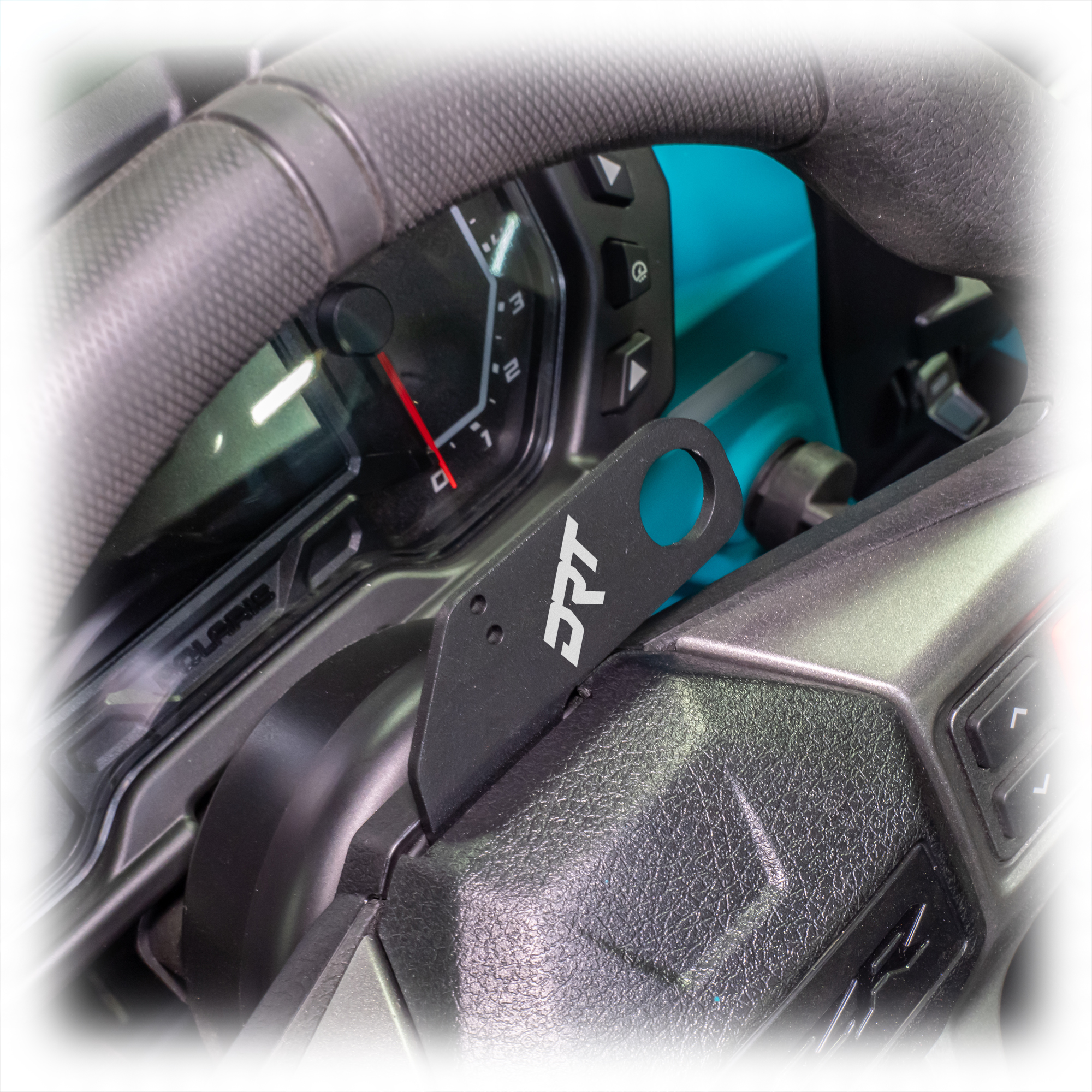 DRT Motorsports Polaris 2020+ Steering Wheel Single Push-To-Talk Plate - Image 3