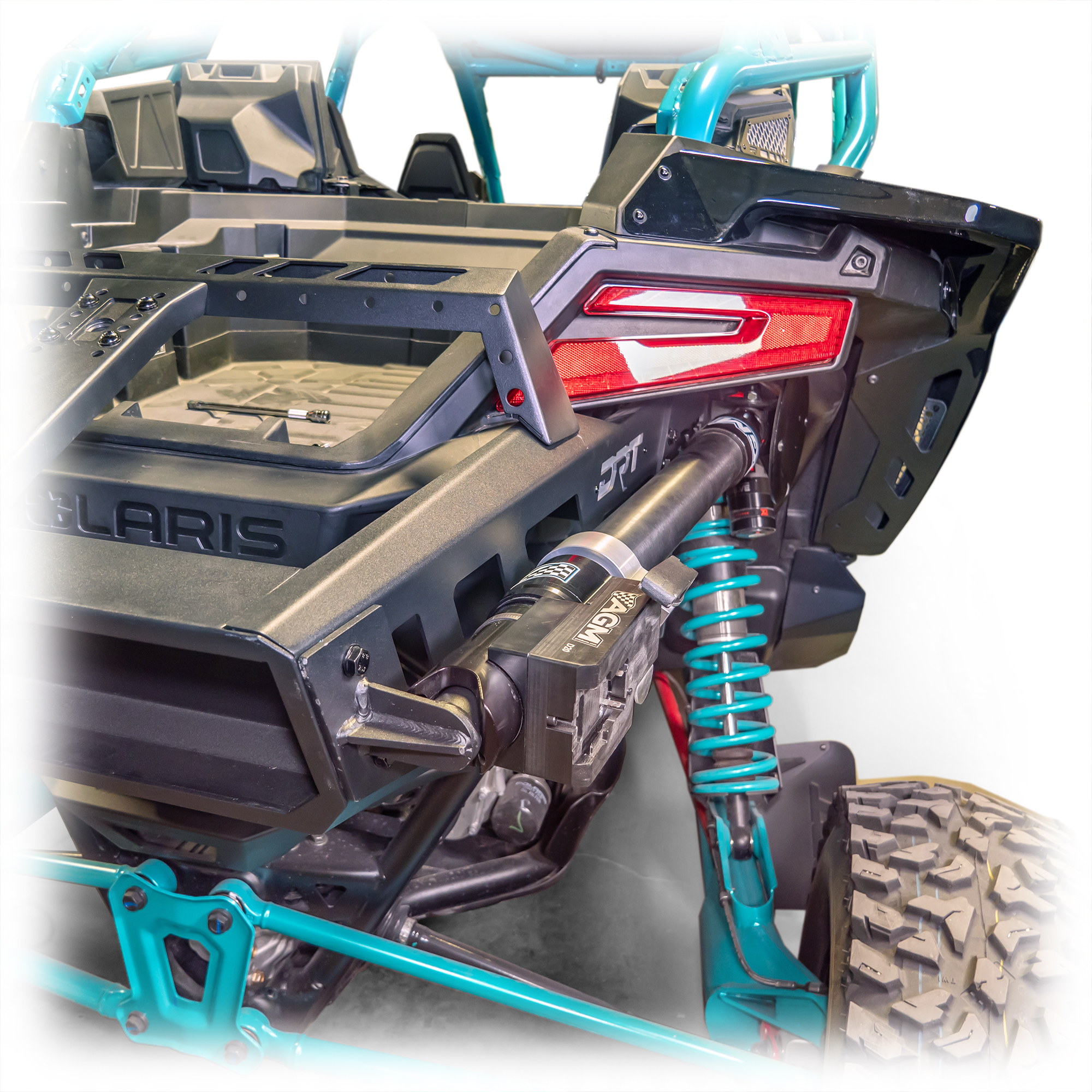 DRT Motorsports Polaris Pro R Desert Runner Fixed Tire Carrier AGM Electric Jack holder kit - Image 4