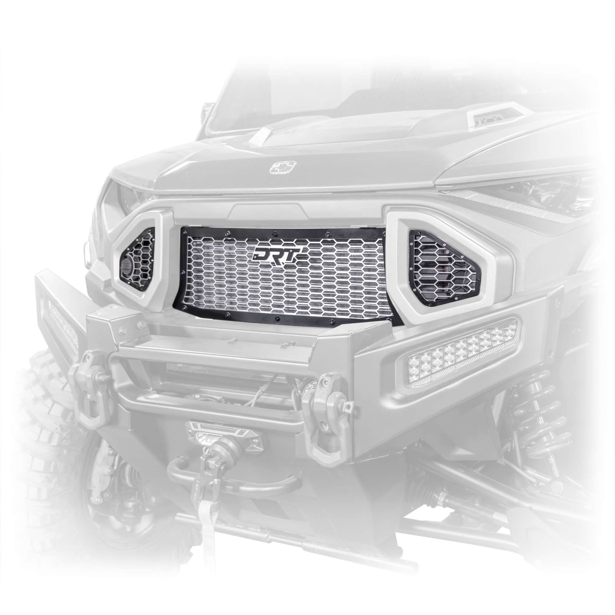 DRT Motorsports Polaris Ranger XD 1500 2024+ Front Grill Kit (3pc), Black