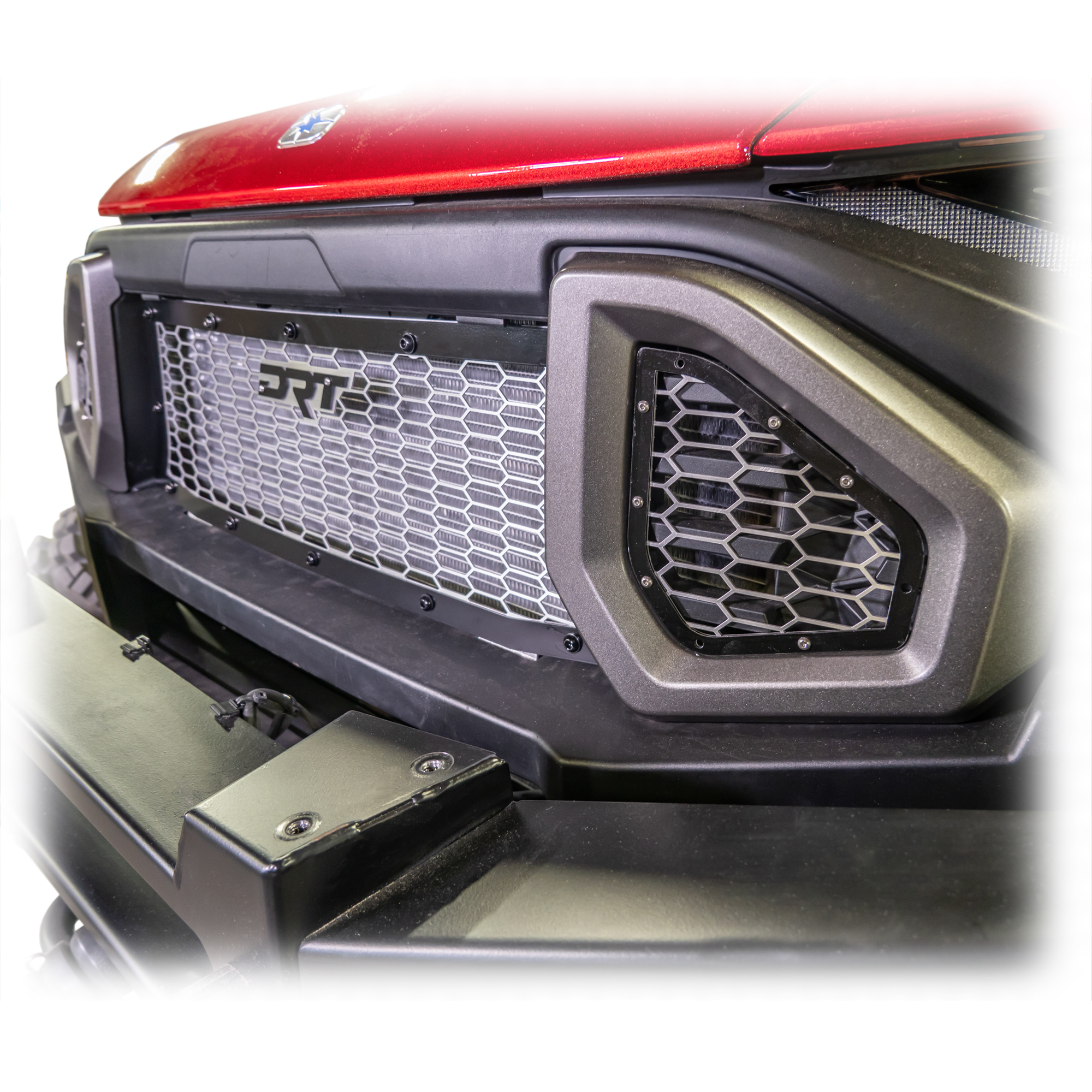 DRT Motorsports Polaris Ranger XD 1500 2024+ Front Grill Kit (3pc), Black - Image 2