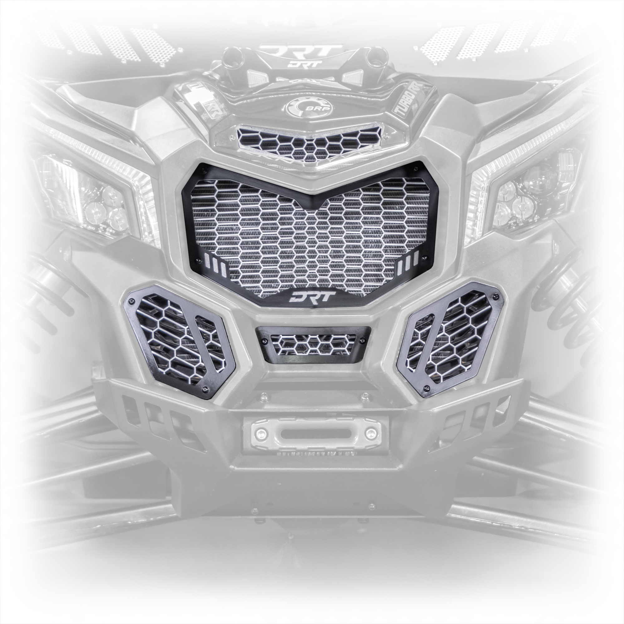DRT Motorsports Can Am Maverick X3 V2-Grill Kit (5pc), Black
