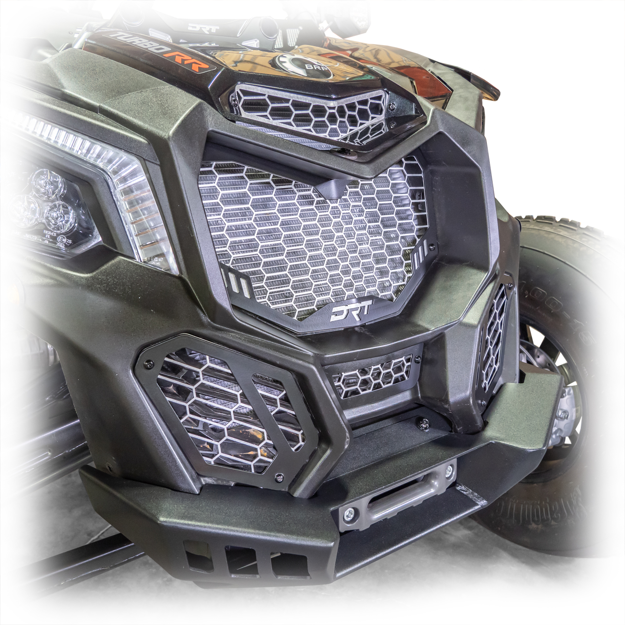 DRT Motorsports Can Am Maverick X3 V2-Grill Kit (5pc), Black - Image 2