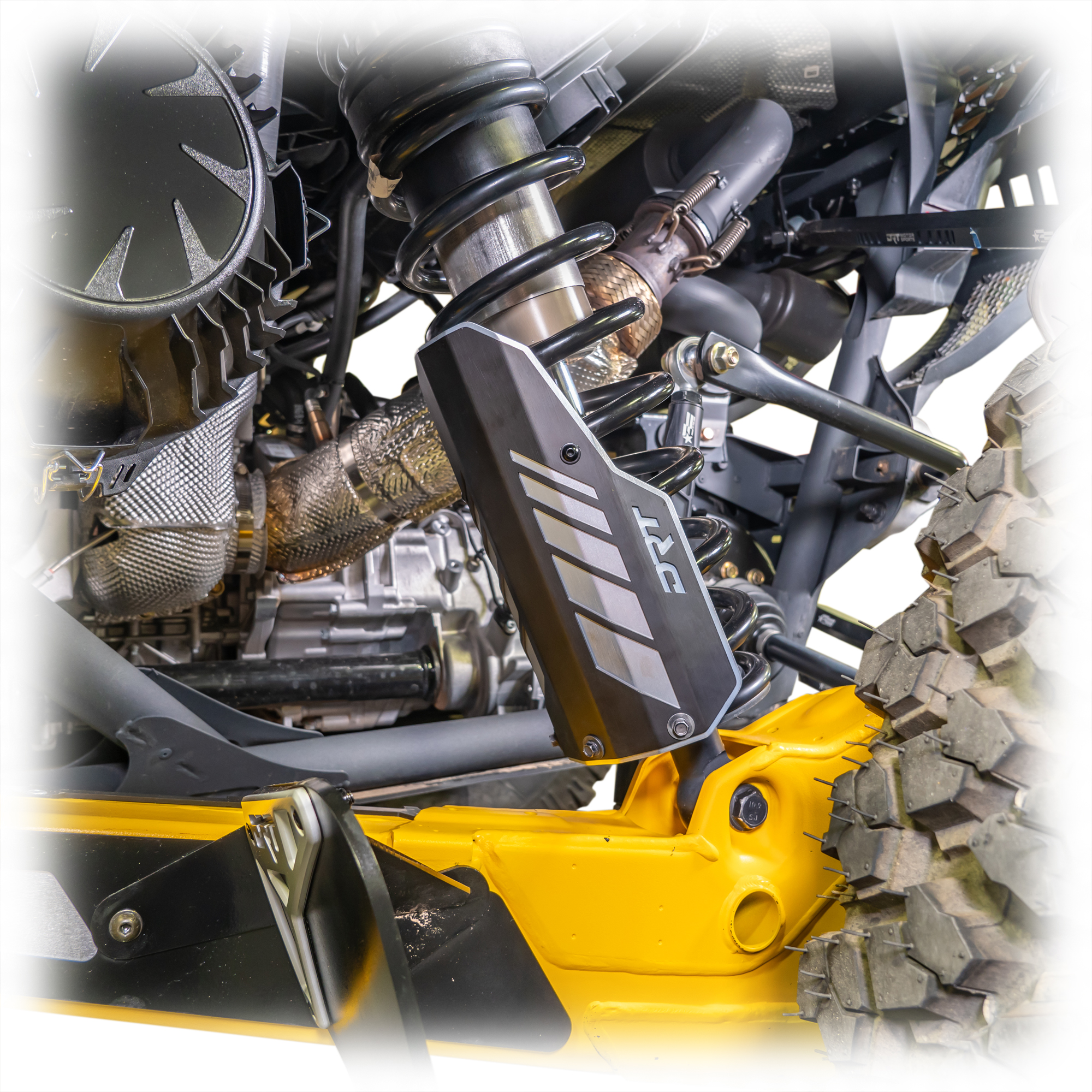 DRT Motorsports CanAm X3 / Maverick R Rear Aluminum Shock Guards - Image 3