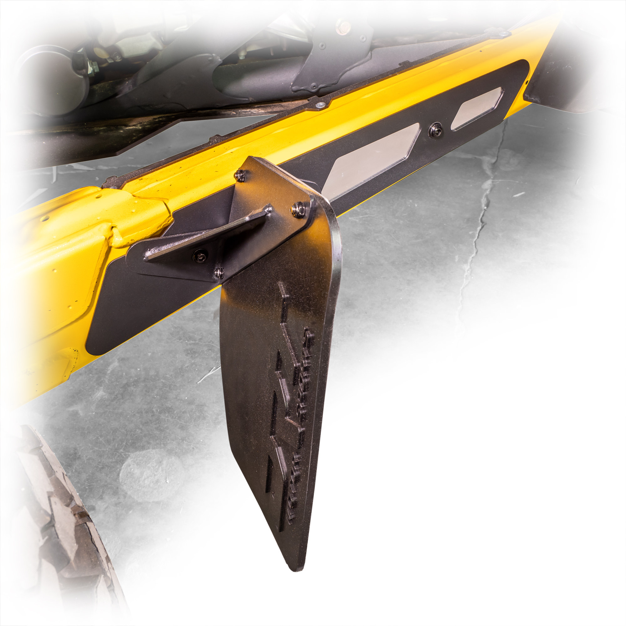 DRT Motorsports Can Am Maverick R Billet Rear Aluminum Mud/Rock Guard Kit - Image 2