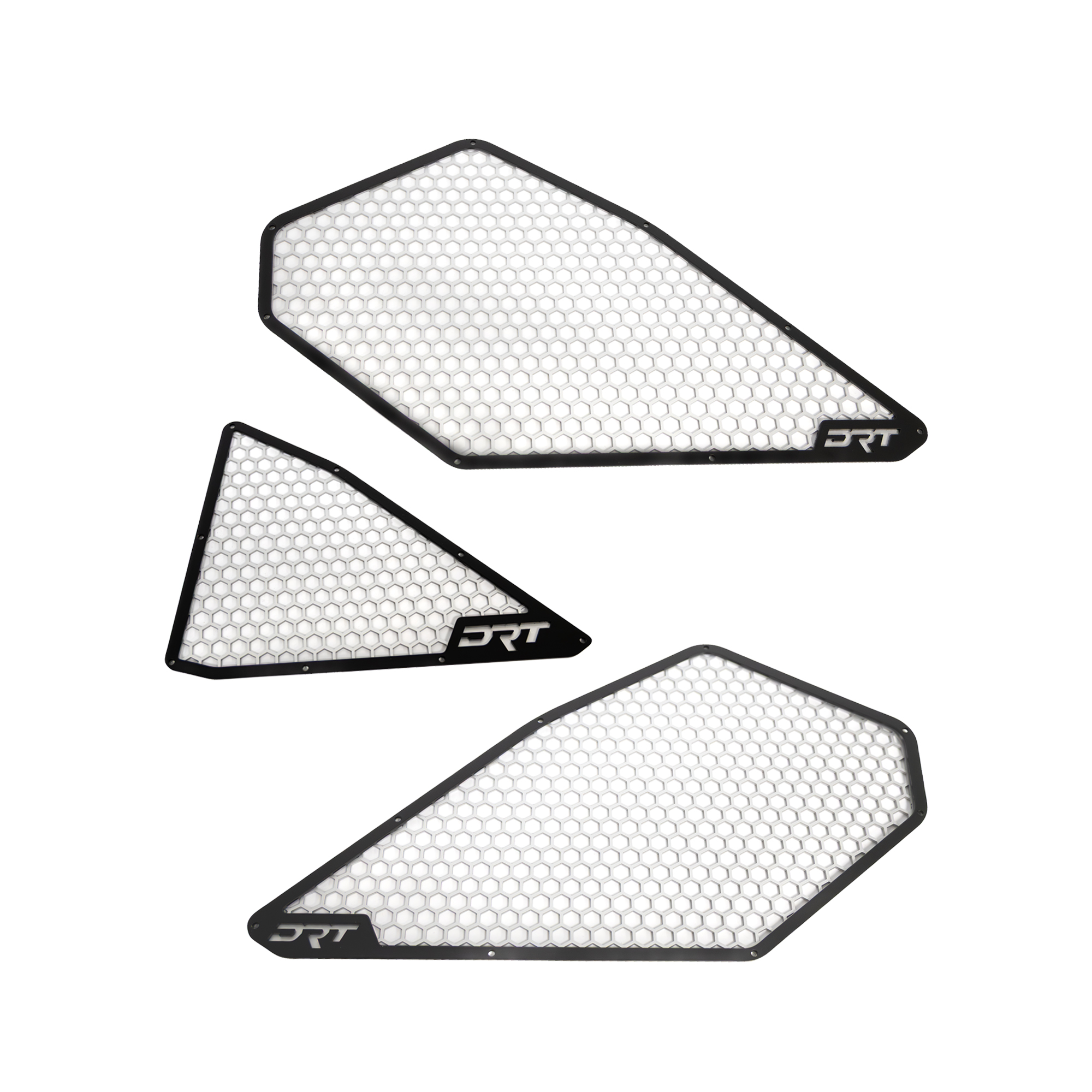 DRT Motorsports Kawasaki Teryx H2 Air Intake Vents Mesh Set (Black/Raw)