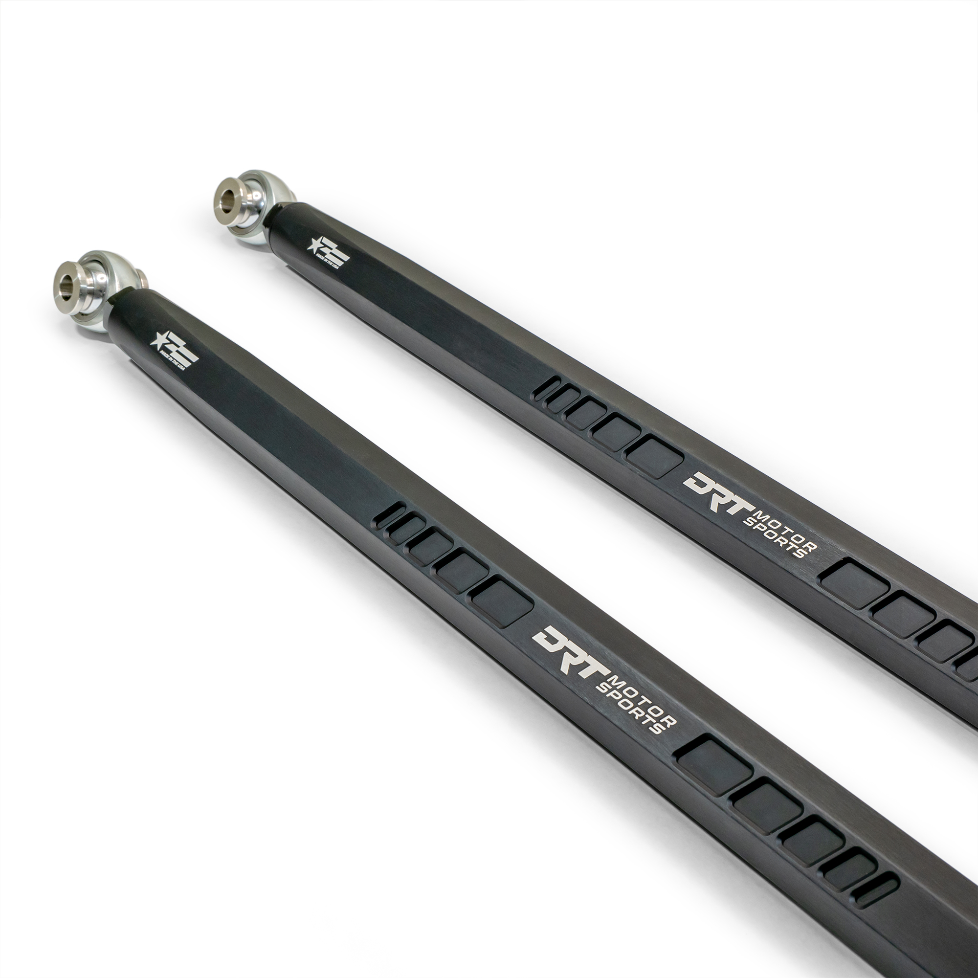 DRT Motorsports Straight Hex Bar Radius Rod Set, Black - Polaris Pro/Turbo R Platform - Image 3