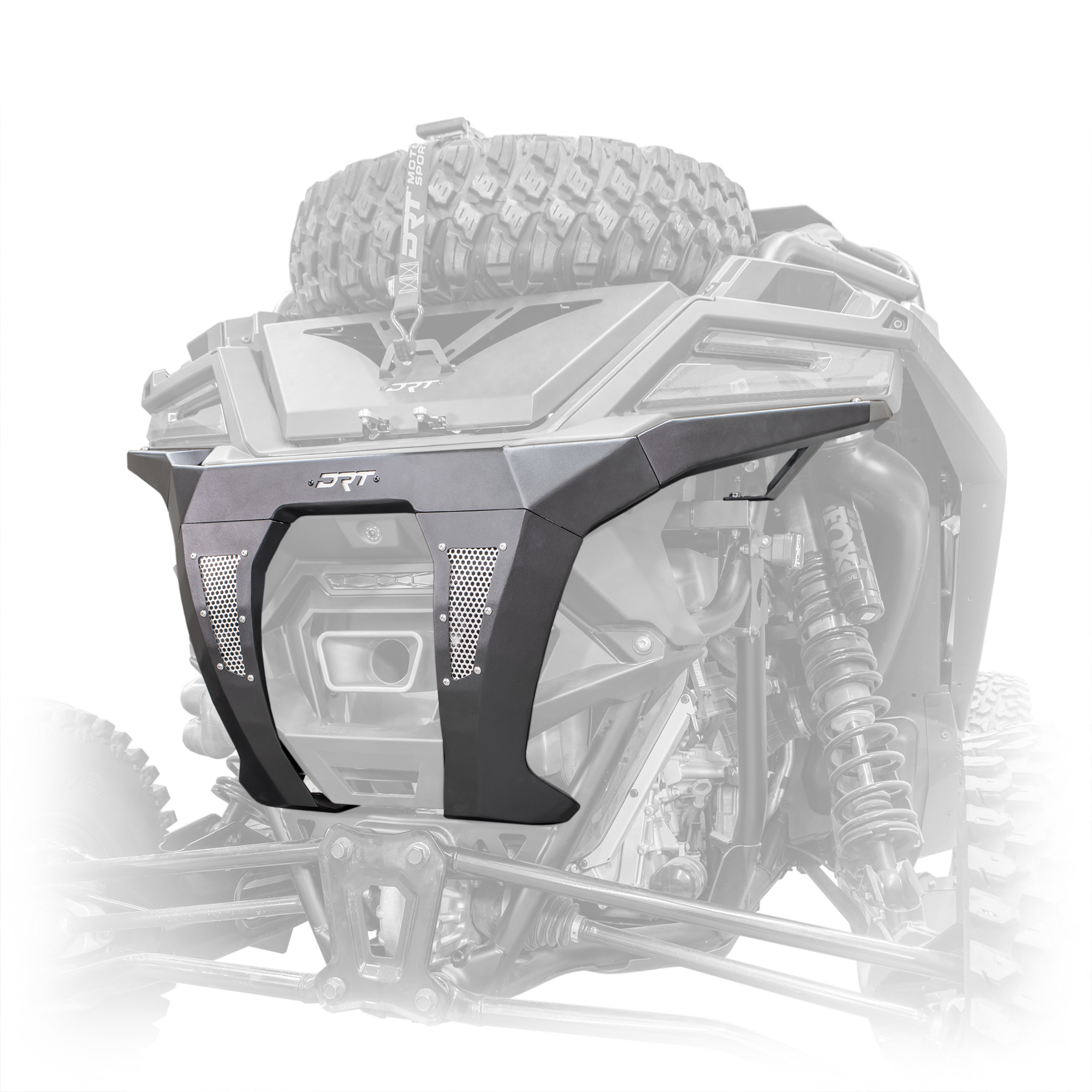 DRT Motorsports Polaris Pro R 2022+ Rear Bumper - Black - Image 2