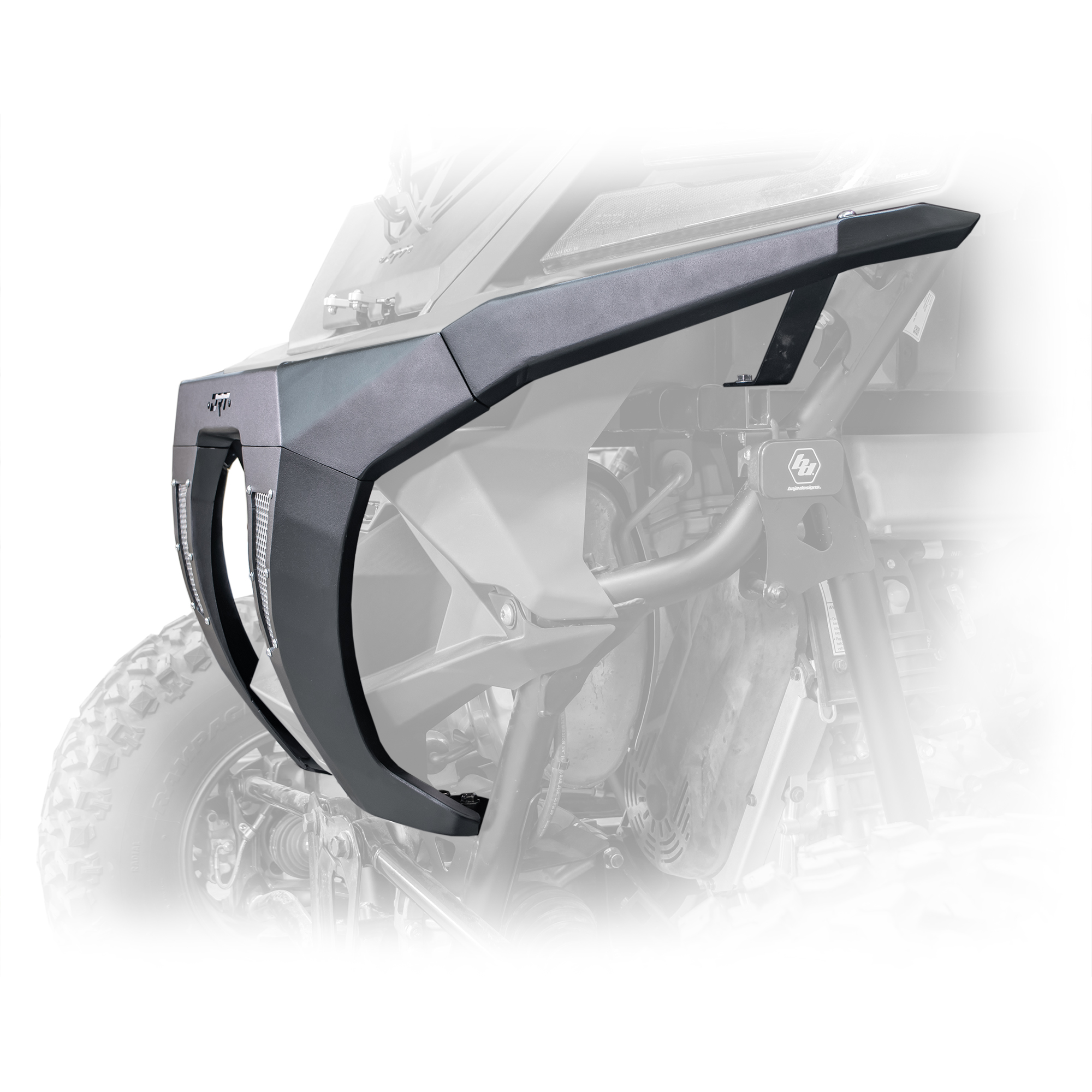 DRT Motorsports Polaris Pro R 2022+ Rear Bumper - Black - Image 3