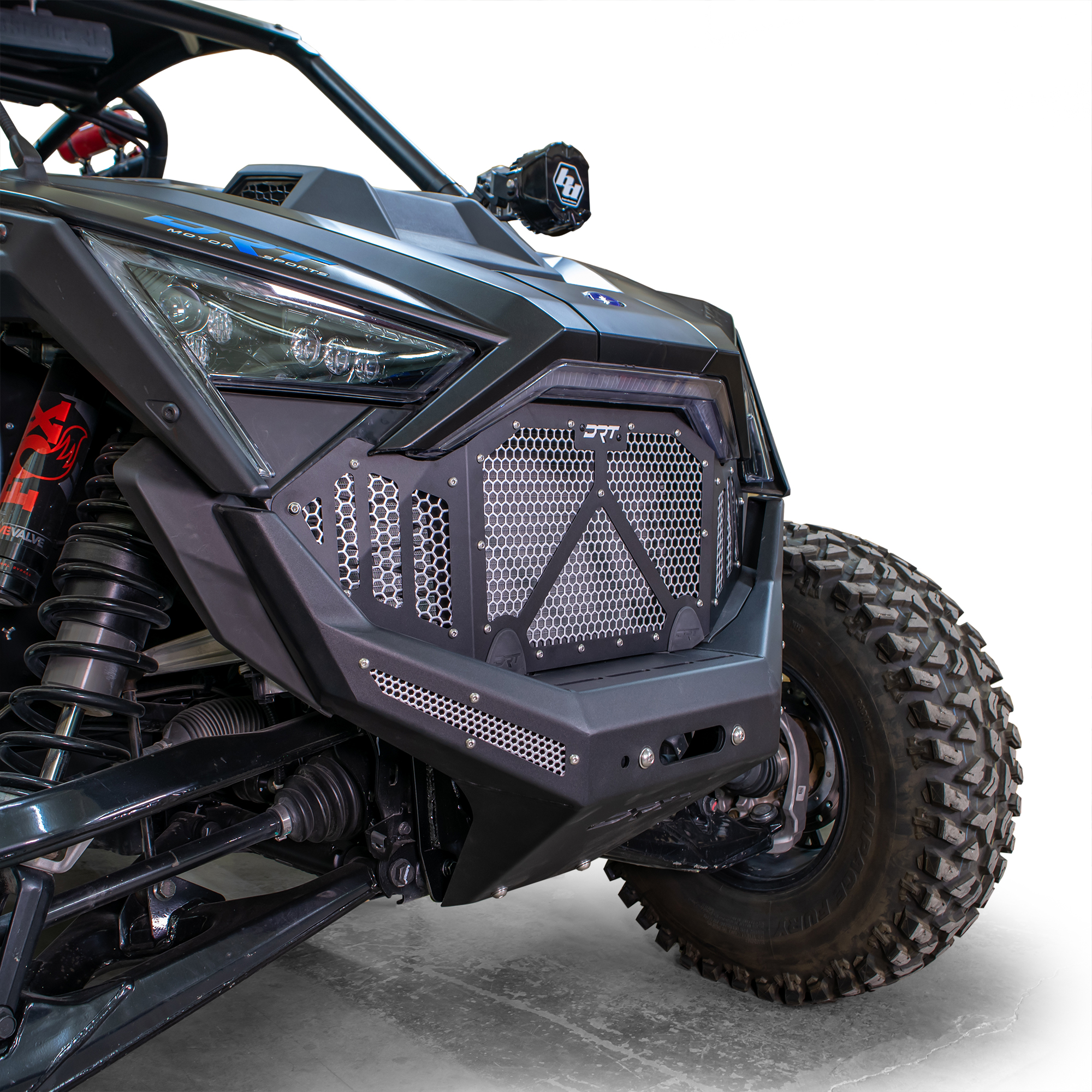 DRT Motorsports Polaris Pro R / Turbo R 2022-2024 Aluminum Front Grill - Black - Image 2