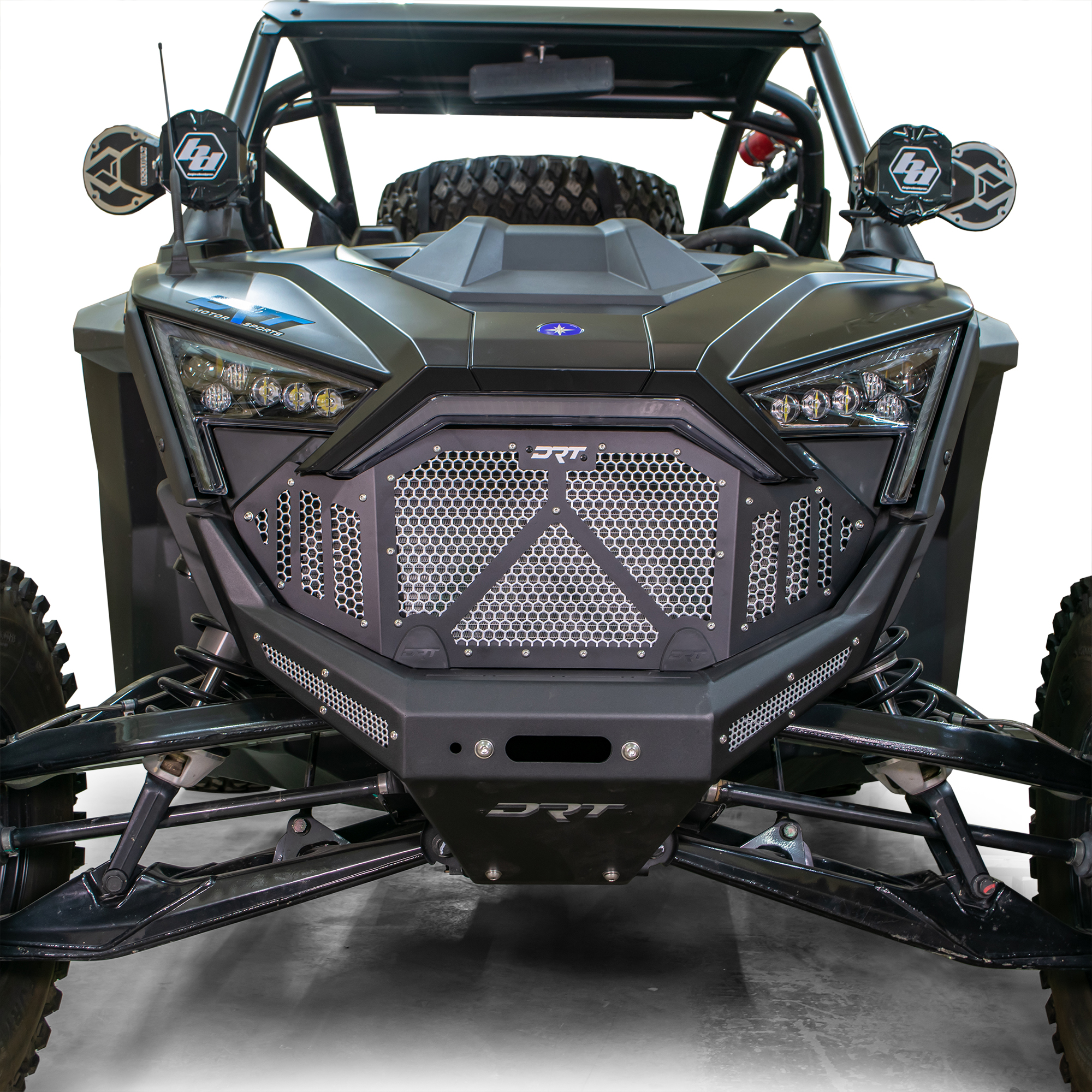 DRT Motorsports Polaris Pro R / Turbo R 2022-2024 Aluminum Front Grill - Black - Image 3